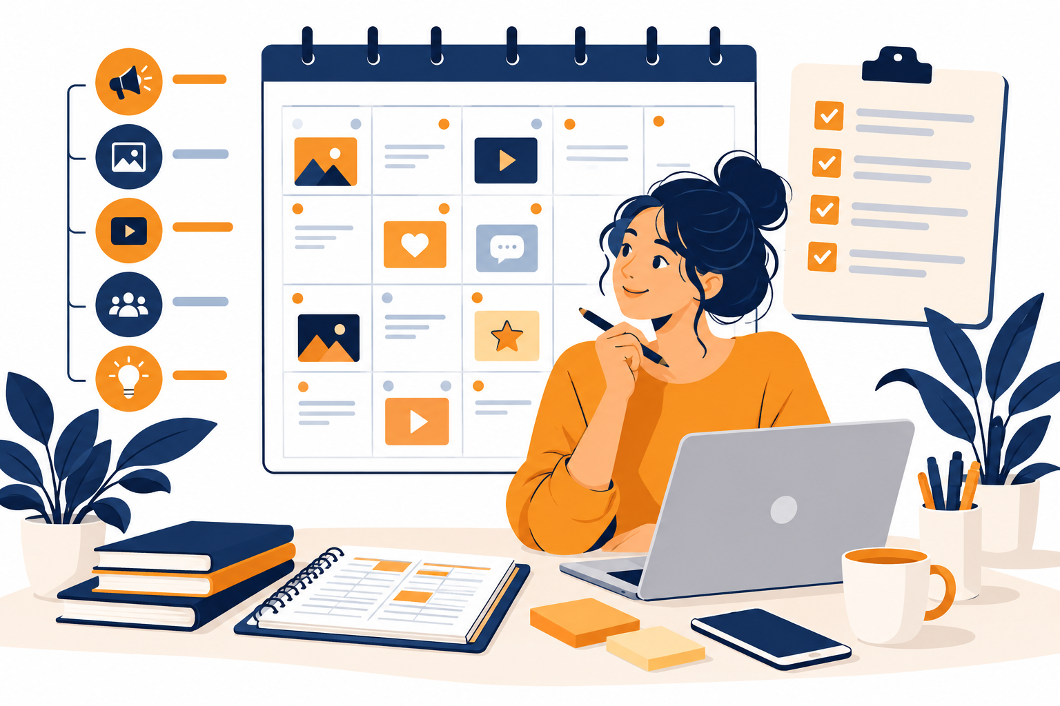 Calendario editorial para redes sociales